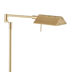 Gulvlamper|Gulvlamper ^ Knapstein Danuta justerbar LED-gulvlampe, mat messing