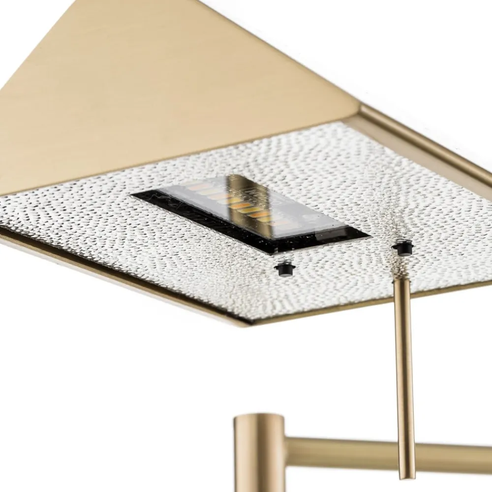 Gulvlamper|Gulvlamper ^ Knapstein Danuta justerbar LED-gulvlampe, mat messing