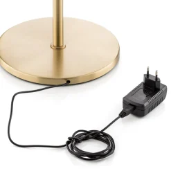 Gulvlamper|Gulvlamper ^ Knapstein Danuta justerbar LED-gulvlampe, mat messing