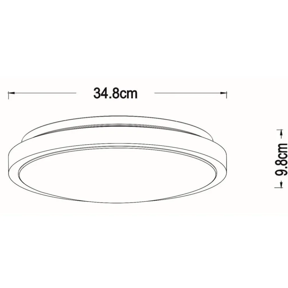 Lucide Loftlamper > Dasher LED loftlampe, hvid, Ø 34,8 cm, 2700 K, IP44