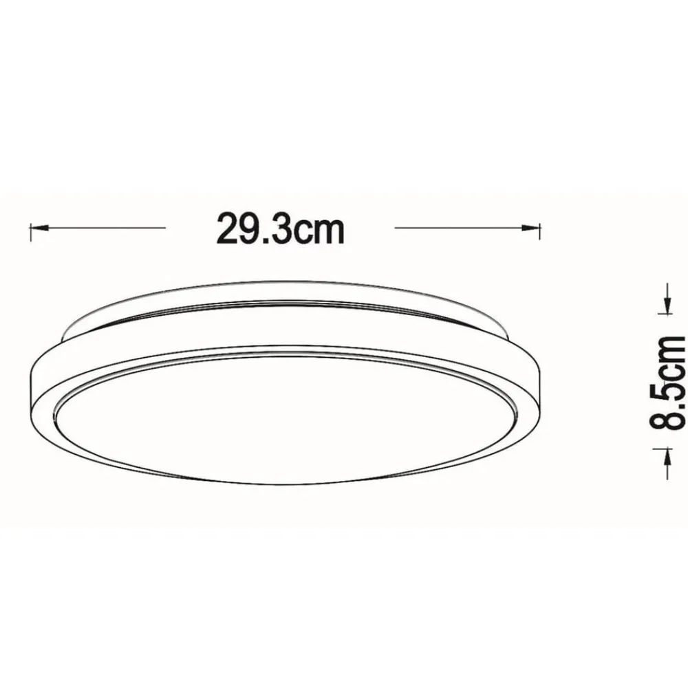 Lucide Loftlamper > Dasher LED loftlampe, sort, Ø 29,3 cm, 2700 K, IP44