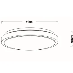 Lucide Loftlamper > Dasher LED loftlampe, sort, Ø 41 cm, 2700 K, IP44