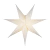 STAR TRADING Dekorationsbelysning|Julepynt > Decorus papirstjerne, uden belysning, hvid/sølv