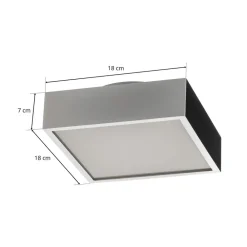Decor Walther Loftlamper > Cut LED-loftlampe, krom, 18x18 cm