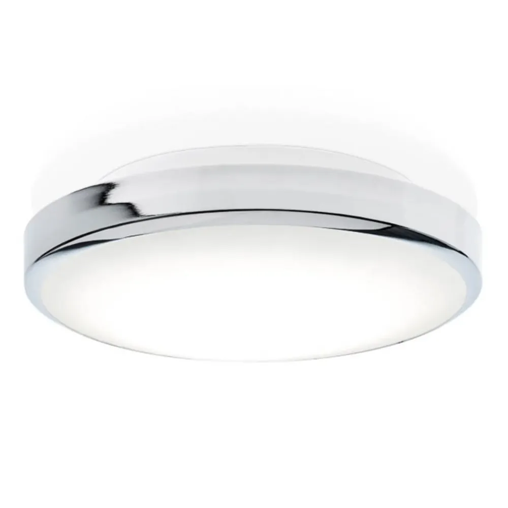 Loftlamper ^ Decor Walther Glow LED-loftlampe, krom, Ø28 cm