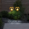 Näve Dekorationsbelysning|Solcellelamper > Deco-solcelle hjerte, jordspyd, LED varm hvid, 2x