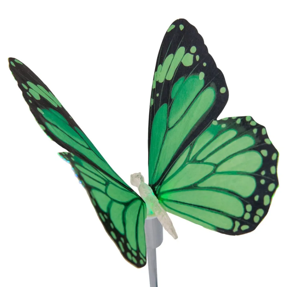 Näve Dekorationsbelysning|Solcellelamper > Deco-solcellelys sommerfugl, jordspyd, RGB LED