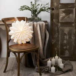 STAR TRADING Julepynt|Julestjerner > Dekorativ stjerne Cliff, papir, uden fatning hvid Ø 40cm
