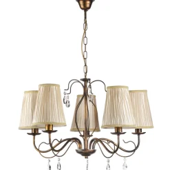 ONLI Lysekroner > Delia lysekrone, bronzefarvet, 5-lys, Ø 68 cm