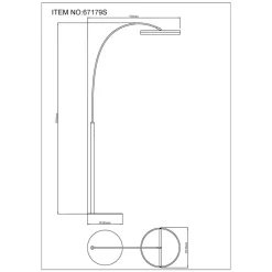 Gulvlamper ^ Globo Della LED-gulvlampe, højde 190 cm, sort/mørkegrå, metal
