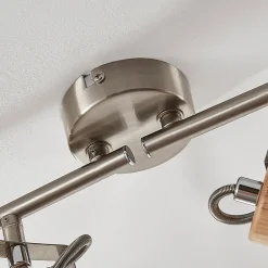 Lindby Loftlamper > Dennis loftlampe med træ, 4 lyskilder.