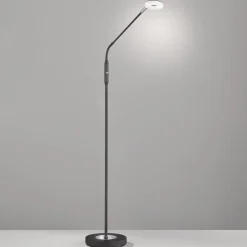 FISCHER & HONSEL Arbejdsrum/Kontor|Gulvlamper > Dent LED-gulvlampe, kan dæmpes, CCT, 1 lk., sort