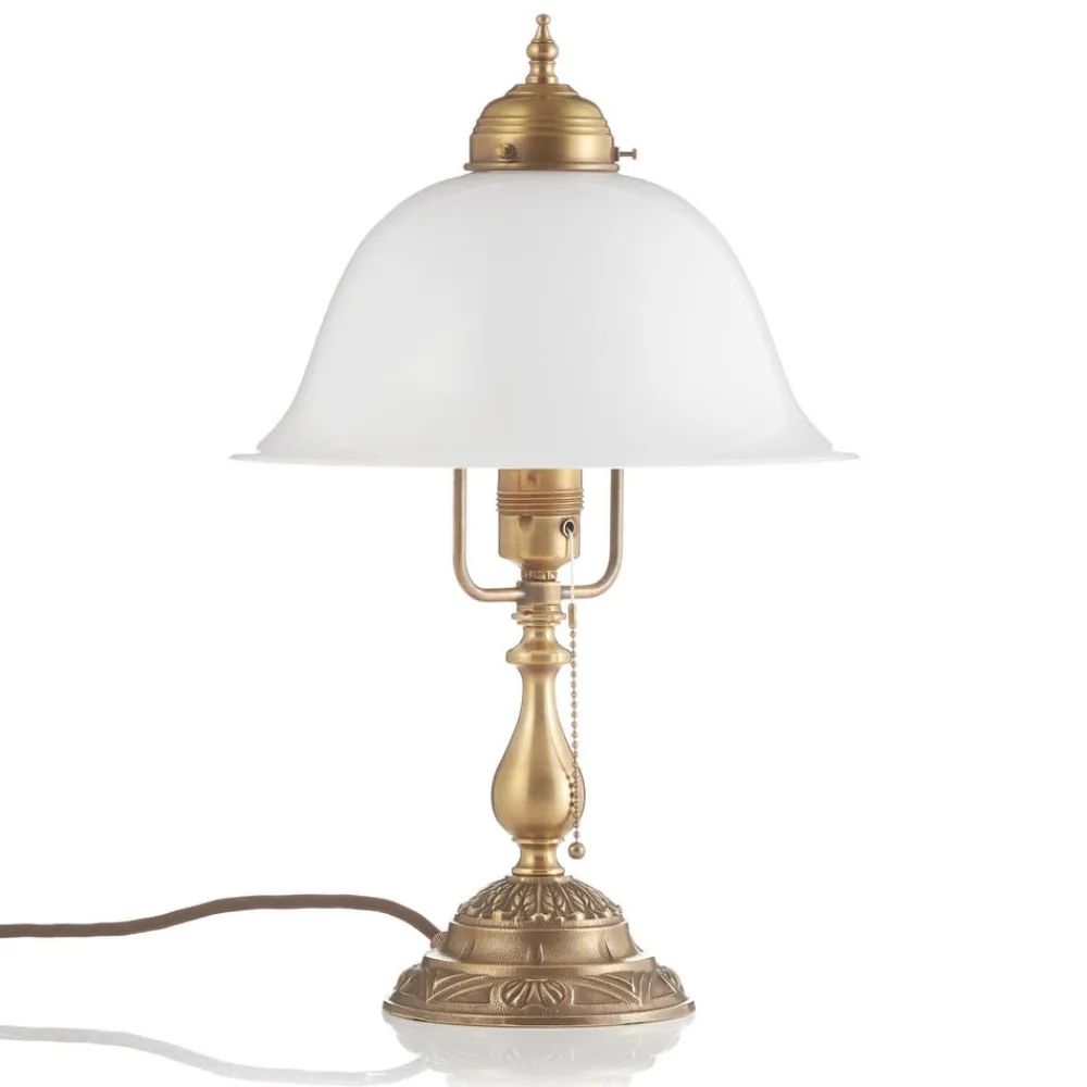 Berliner Messinglampen Bordlamper > Den udsmykkede bordlampe Caroline af messing