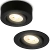 Briloner Loftlamper|Indbygningsspots > Desi indbygningslampe, sort, Ø9cm, tænd/sluk, 3000K