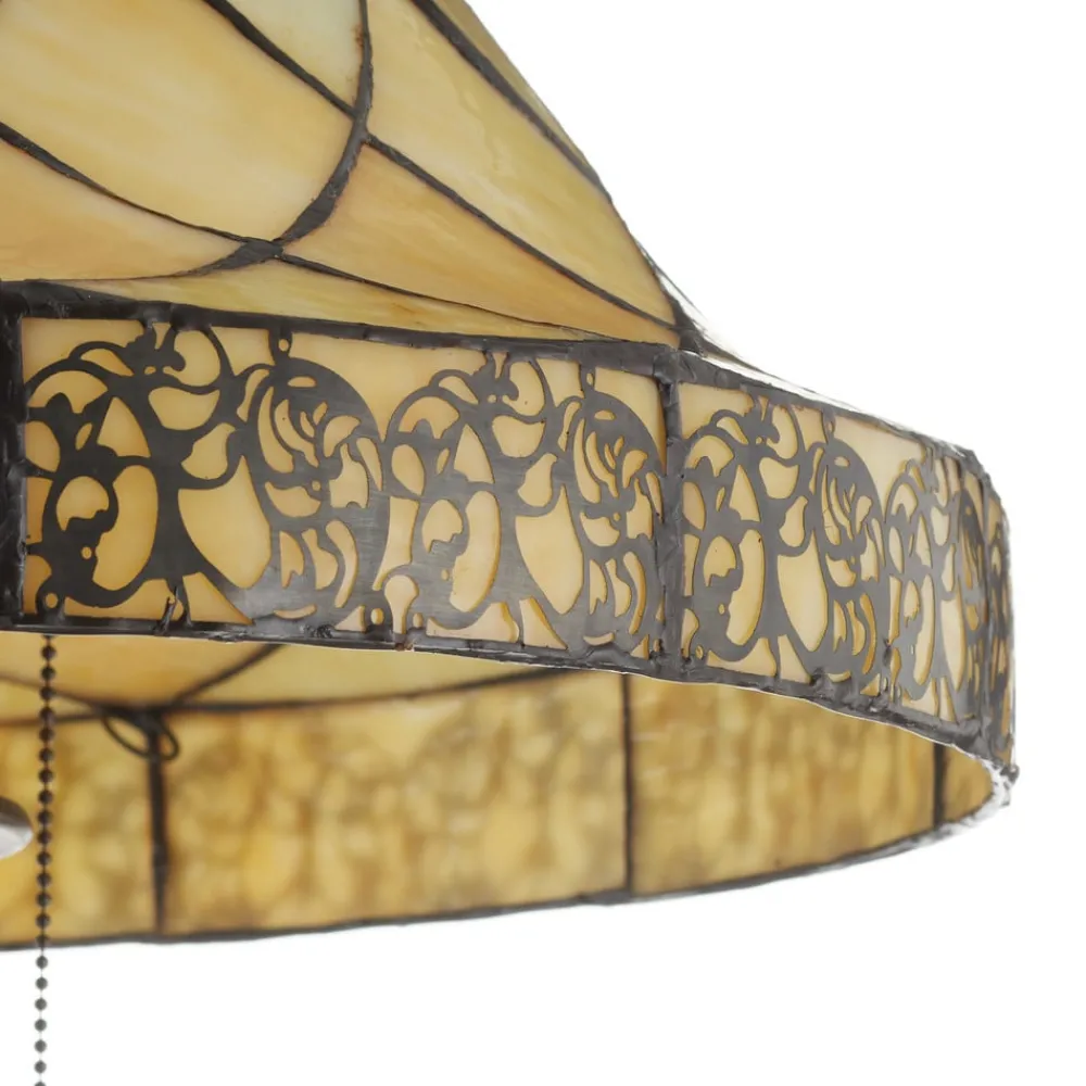 Clayre&Eef Gulvlamper|Gulvlamper > Diamond dekorativ gulvlampe med Tiffany-skærm