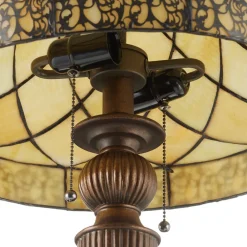 Clayre&Eef Gulvlamper|Gulvlamper > Diamond dekorativ gulvlampe med Tiffany-skærm