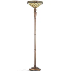 Clayre&Eef Gulvlamper|Gulvlamper > Diamond uplight i Tiffany-stil