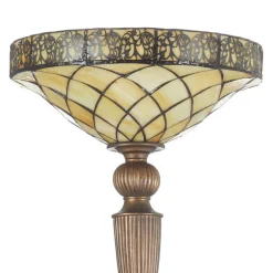 Clayre&Eef Gulvlamper|Gulvlamper > Diamond uplight i Tiffany-stil