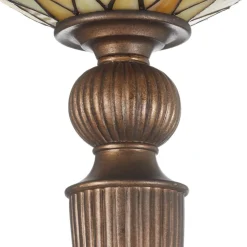 Clayre&Eef Gulvlamper|Gulvlamper > Diamond uplight i Tiffany-stil