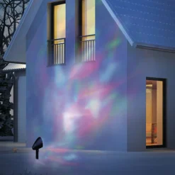 Julepynt|Julelys Udendørs ^ Näve Disco LED-projektørlampe til facadebelysning
