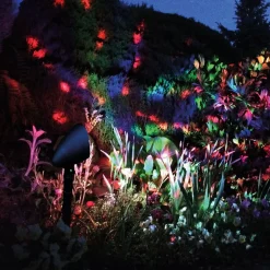Julepynt|Julelys Udendørs ^ Näve Disco LED-projektørlampe til facadebelysning