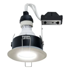 Heitronic Loftlamper|Indbygningsspots > DL7001 indbygningsspot, højvolt, børstet jern