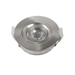 Heitronic Loftlamper|Indbygningsspots > DL6809 LED-downlight, rundt, nikkel