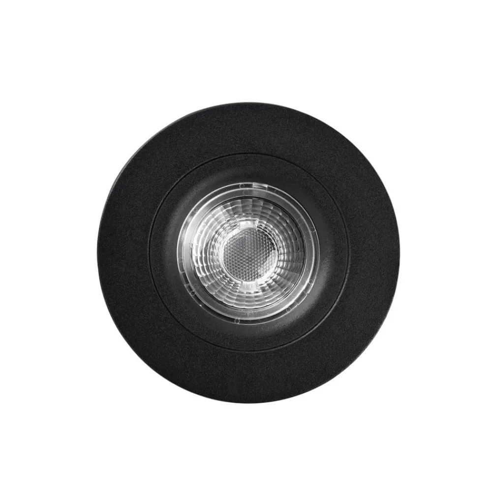 Heitronic Loftlamper|Indbygningsspots > DL6809 LED-downlight, rundt, sort