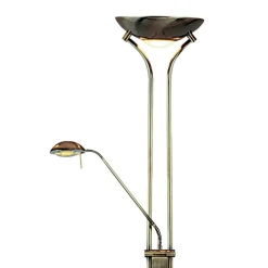 Searchlight Gulvlamper|Gulvlamper > Dæmpbar uplight Jerik, antik messing