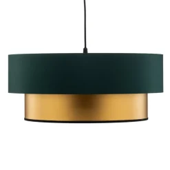 Pendellamper|Pendellamper ^ Maco Design Dorina hængelampe, grøn/guld Ø 50cm