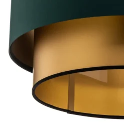 Pendellamper|Pendellamper ^ Maco Design Dorina hængelampe, grøn/guld Ø 50cm