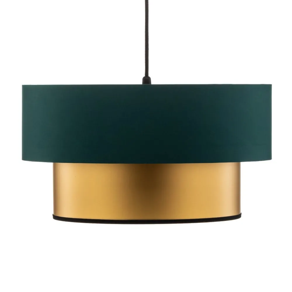 Maco Design Pendellamper|Pendellamper > Dorina hængelampe, grøn/guld Ø 40cm