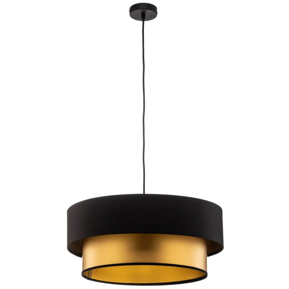 Maco Design Pendellamper > Dorina hængelampe, sort/guld Ø 50cm