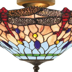 Searchlight Loftlamper > Dragonfly-loftslampe i Tiffany-stil