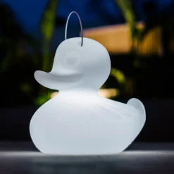 Dekorationsbelysning ^ Goodnight Light DUCK-DUCK XL udendørs LED-designerlampe, hvid