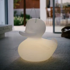 Dekorationsbelysning ^ Goodnight Light DUCK-DUCK XL udendørs LED-designerlampe, hvid
