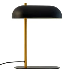 Dyberg Larsen Arbejdsrum/Kontor|Bordlamper > Arch bordlampe, sort/messingfarvet, metal