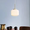 Dyberg Larsen Pendellamper > Arp hængelampe, messingfarvet, glas, Ø 15 cm