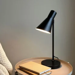 Bordlamper ^ Dyberg Larsen bordlampe DL12, sort, højde 44,5 cm, metal