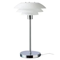 Dyberg Larsen Bordlamper > DL31 bordlampe, glasskærm, krom