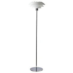 Dyberg Larsen Gulvlamper|Gulvlamper > DL31 gulvlampe, glasskærm, krom