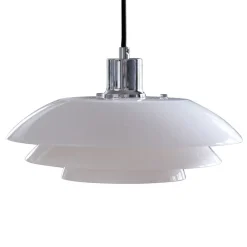 Dyberg Larsen Pendellamper|Pendellamper > DL31 hængelampe, glasskærm, krom