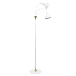 Dyberg Larsen Gulvlamper > Gulvlampe Lilje, hvid, højde 135 cm, 2 lyskilder.