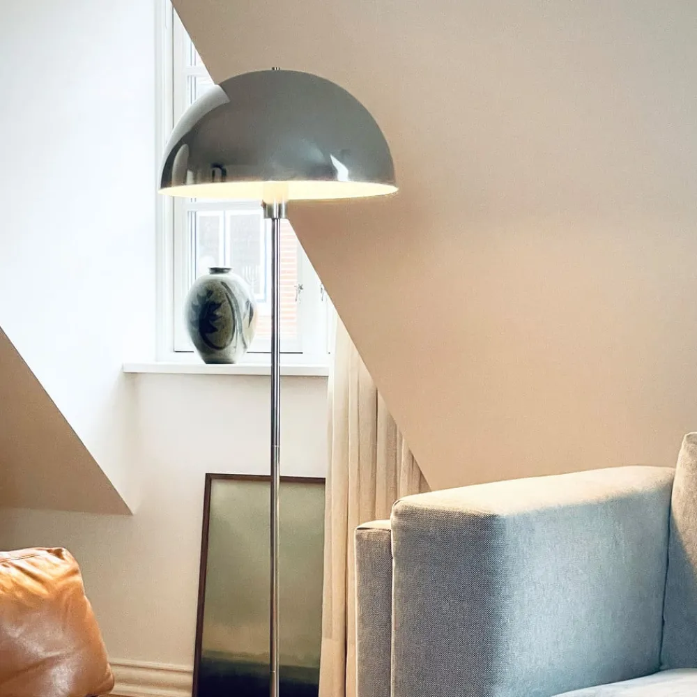 Gulvlamper|Gulvlamper ^ Dyberg Larsen Gulvlampe Stockholm, højde 143 cm metal/marmor