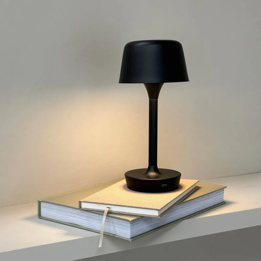Dyberg Larsen Bordlamper > LED-bordlampe Flow, sort, højde 25 cm
