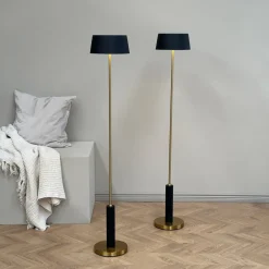 Dyberg Larsen Gulvlamper|Gulvlamper > LED-gulvlampe Yoyo, sort, højde 125 cm