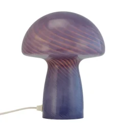 Dyberg Larsen Bordlamper > Mushroom bordlampe, blå, højde 23 cm, glas