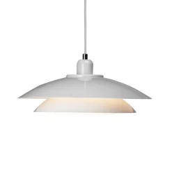 Dyberg Larsen Pendellamper > pendellampe Kaje, hvid, Ø 40 cm, metal