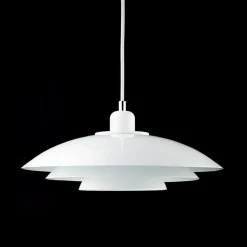 Dyberg Larsen Pendellamper > pendellampe Kaje, hvid, Ø 40 cm, metal