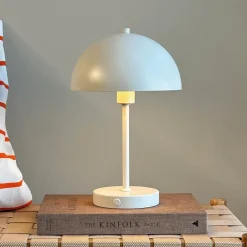 Bordlamper ^ Dyberg Larsen Stockholm bordlampe til opladning, perlehvid